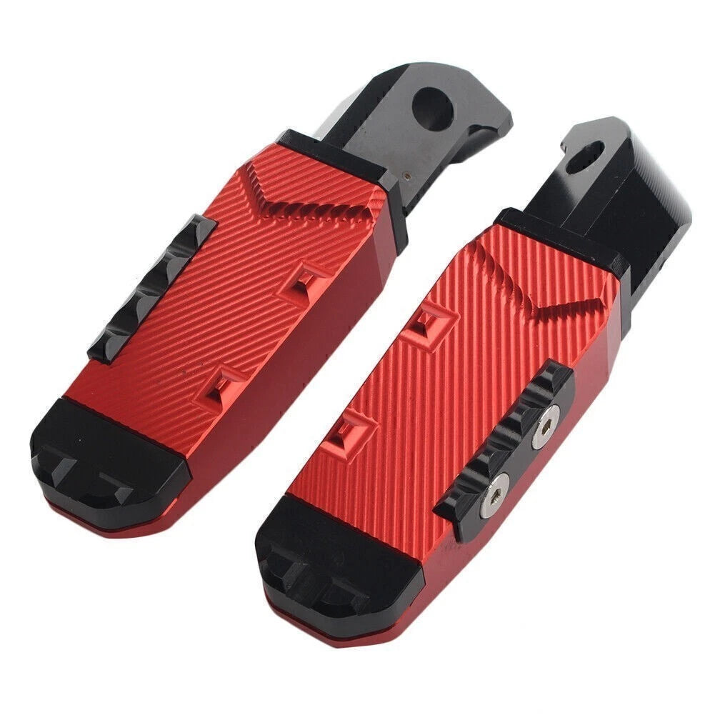 CNC Rear Passenger Footrests Foot Pegs Pedal Pads Red for Yamaha FZ1 YZF R3 (2006–2020)