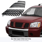 Upper Stainless Black Billet Grille Insert for Nissan Armada/Titan (2004-2007)