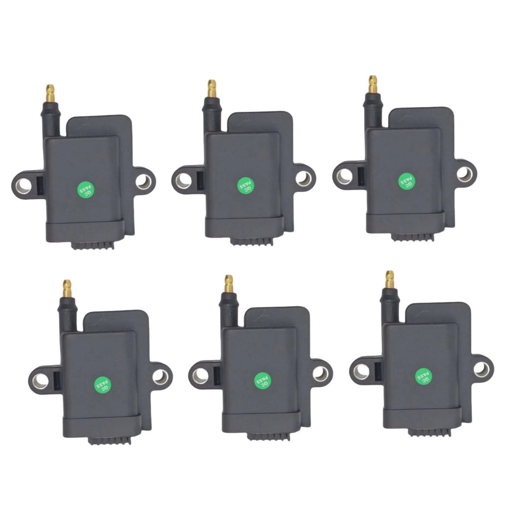 Set of 6 Marine Ignition Coils for Mercury Optimax (339-879984T00, 300-8M0077471, 18-5159)