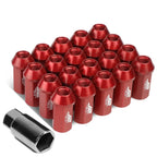 20Pcs J2 7075-T6 Forged Aluminum M12x1.25 Open-End Lug Nuts for