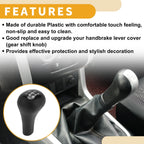 5 Speed Gear Shift Knob for Ford Focus (2003–2007) Black Plastic