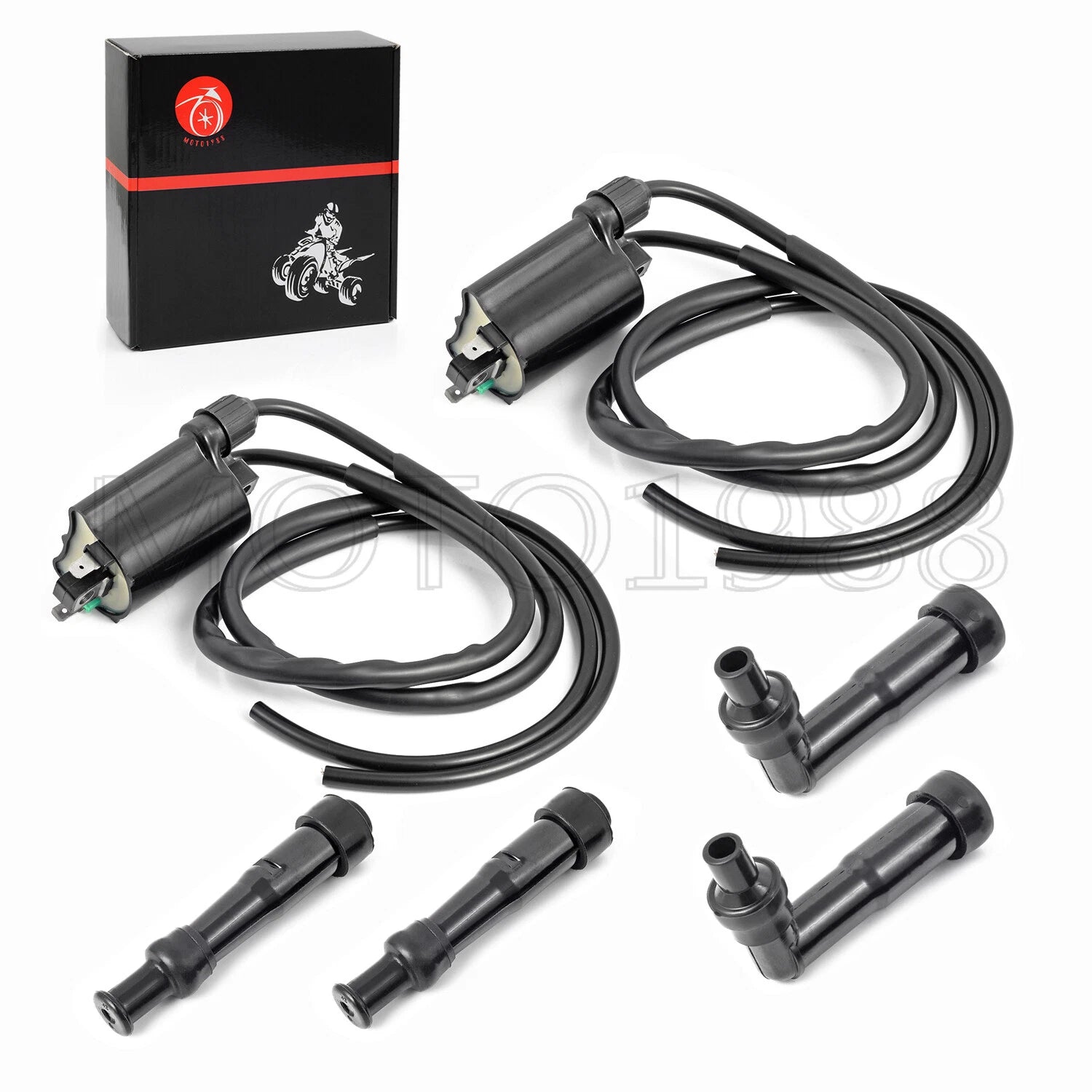 2 Sets Ignition Coil & Spark Plug Cap for Honda CB750 Nighthawk 750 (1991–2003)