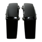 Saddlebags Saddle Bag with Black Softail Brackets for Harley Fatboy