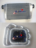 Universal Intercooler 450x300x70mm + 3" Aluminium Piping + Silicone Hose Blue
