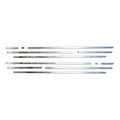 12pc 1/2" Groove Insert Trim for 2009-14 Ford F-150 Crew Cab Long Box w/o Flares