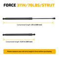 20" Gas Struts for Leer Camper Shell Rear Topper Window (SE197PA135)