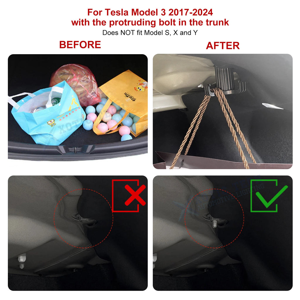 Trunk Hook for Tesla Model 3 (2017-2023) Accessories Car Cargo Rear Hook