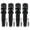 Set of 4 Ignition Coils & NGK Laser Iridium Spark Plugs for Mazda Tribute (2001–2008)