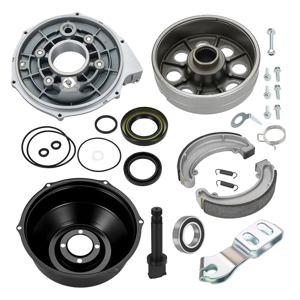 Rear Brake Drum Hub Plate Cover Shoes for Honda TRX300 TRX300FW (1988–2000)