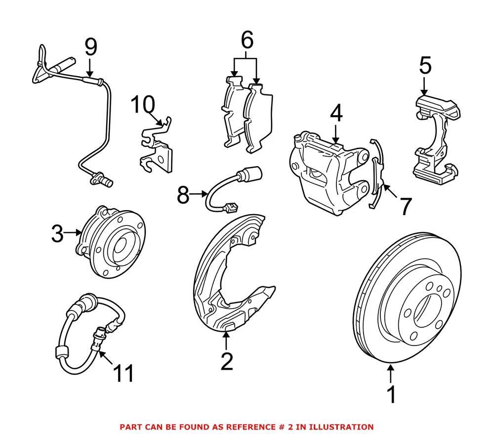 Front Driver Left Brake Dust Shield for BMW 128i 325i 328i (2006–2013)