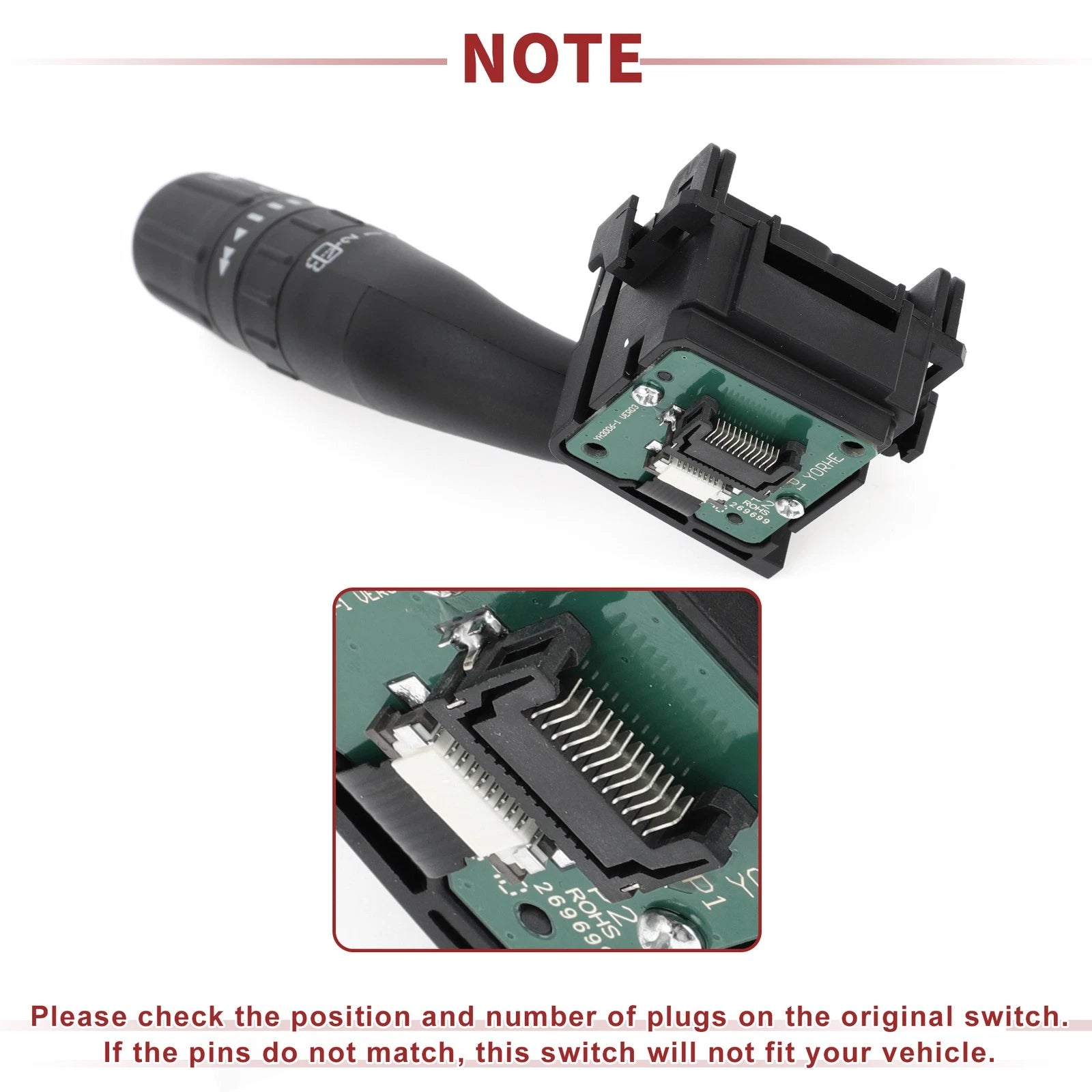 Front Windshield Wiper Switch for Ford Explorer (2011–2015) DB5Z17A553AB