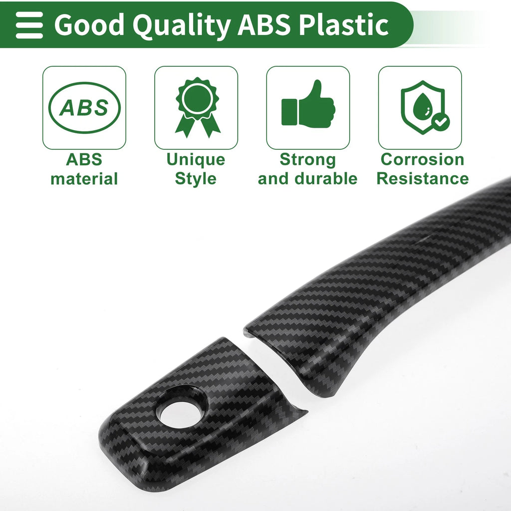 Car Door Handle Cover Trim for Mitsubishi Lancer EVO (2002–2007) Carbon Fiber Black