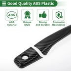Car Door Handle Cover Trim for Mitsubishi Lancer EVO (2002–2007) Carbon Fiber Black