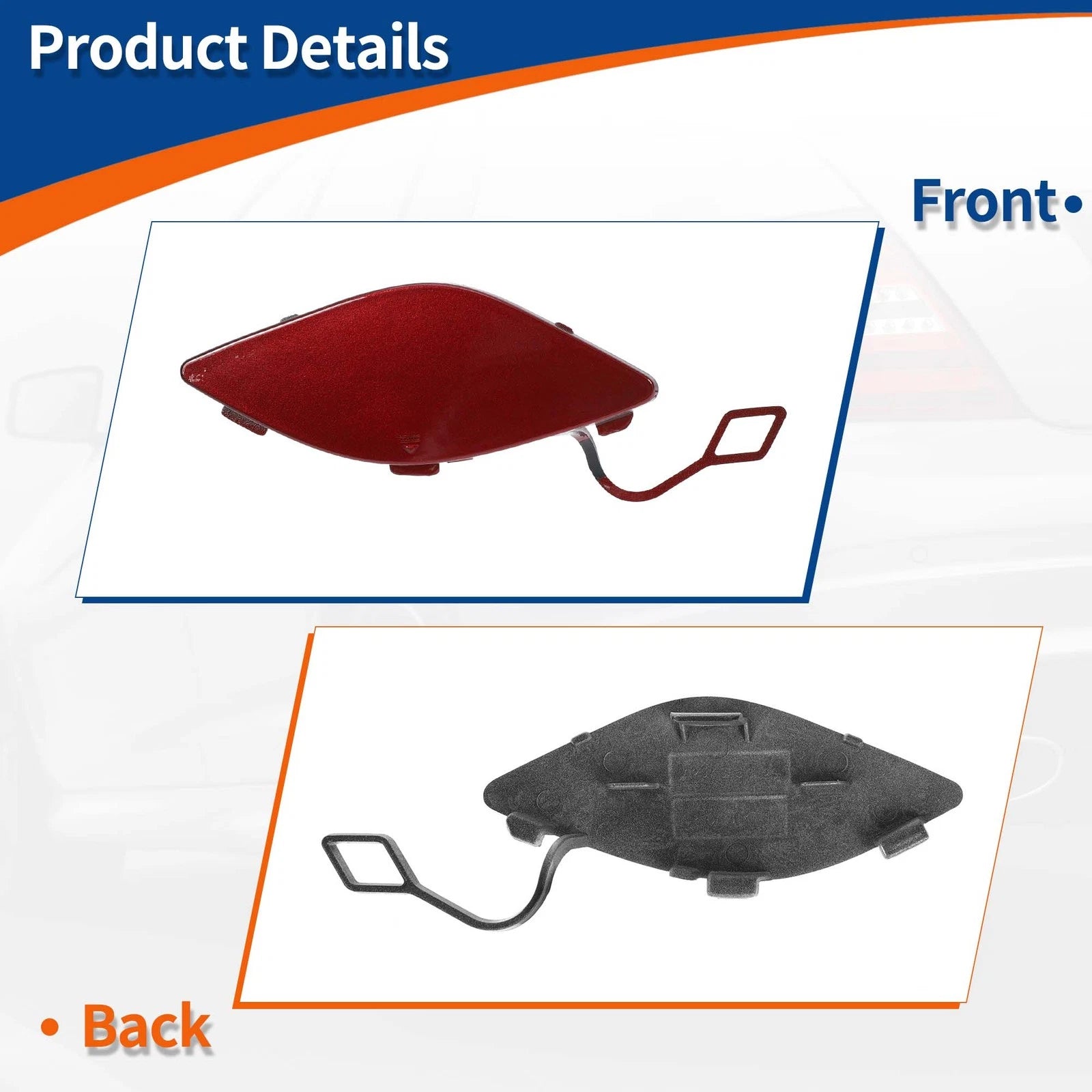 Tow Hook Cover for Mercedes-Benz E350 (2010–2014) No.A2078850123 Red