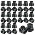 Set of 32 M14x2.0 Lug Nuts for Ford F-250 F-350 (1999–2002) Black Flat Washer