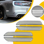 2X White Clear Lens Rear LED Bumper Side Marker Lights for Ford Mustang (2010–2014)