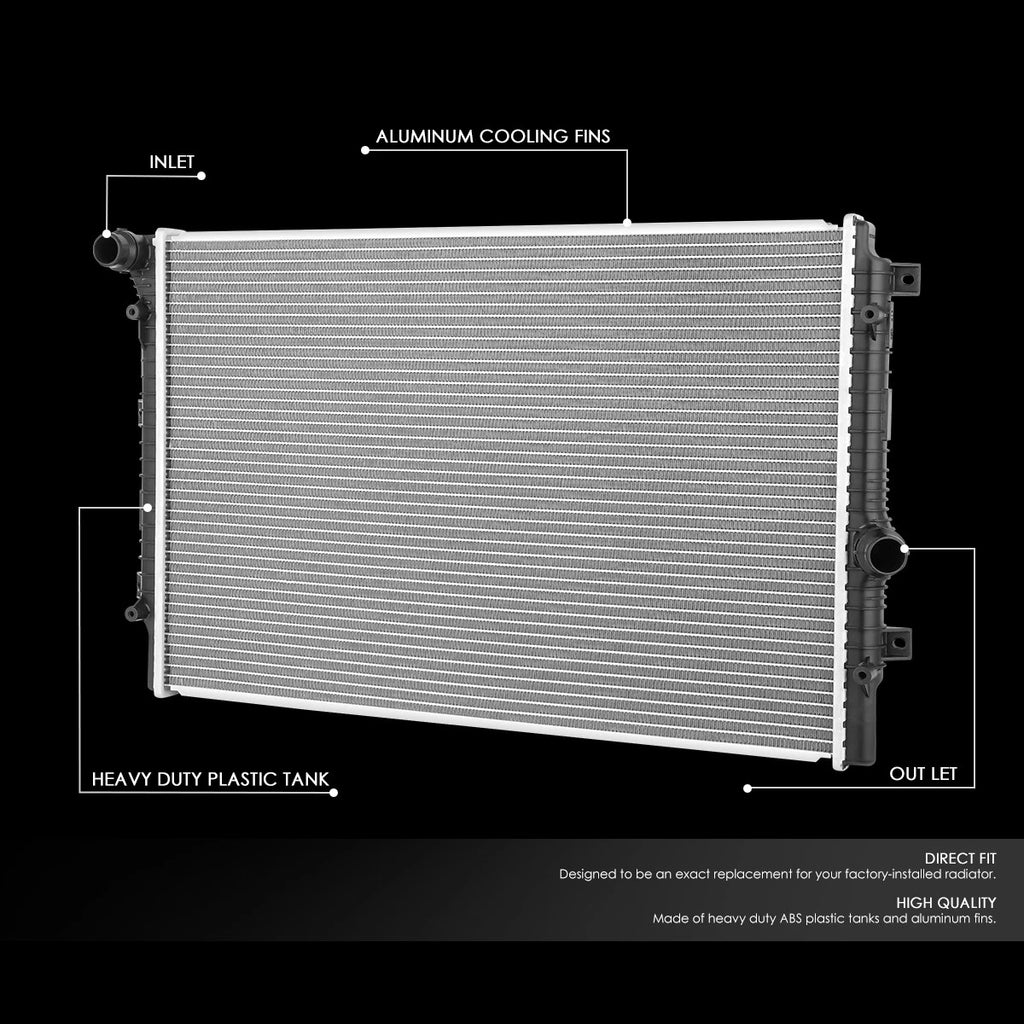 Full Aluminum Replacement Radiator for VW Beetle Jetta Passat (2013–2019) DPI 13423