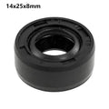 Black TC Double Lip Oil Seal 14x25x8mm Rubber Seal for Industrial Repairs