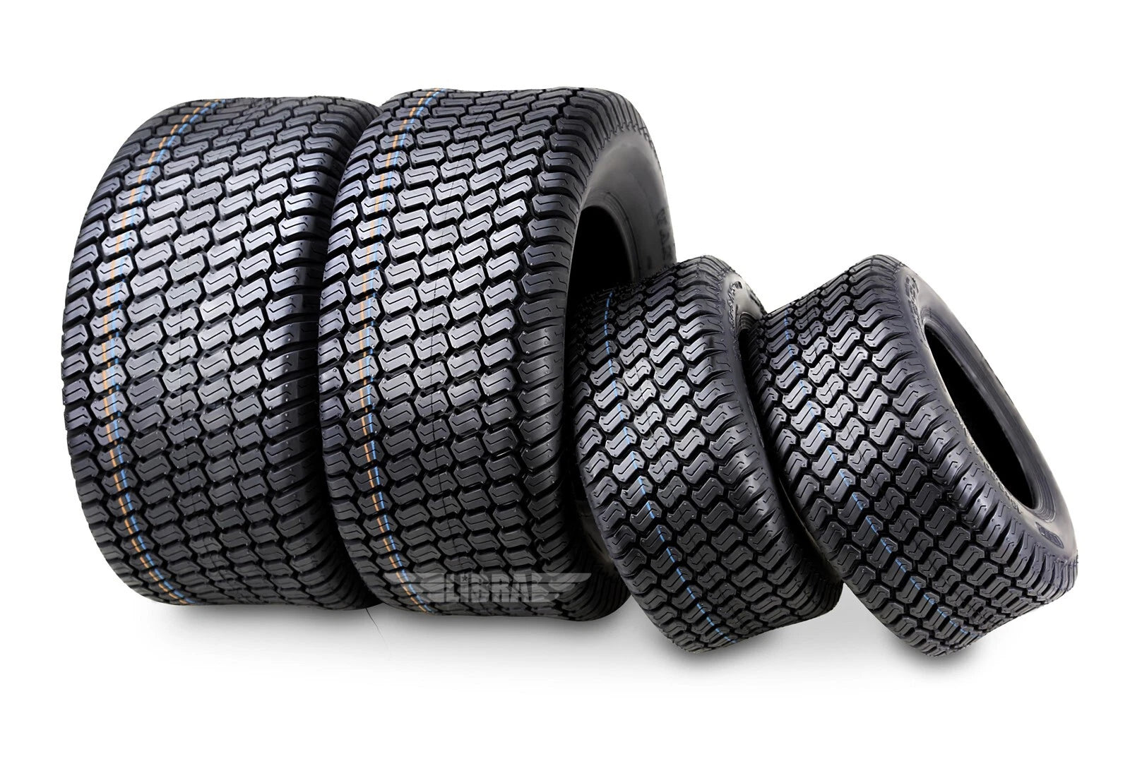 Set of 4 Turf Tires for Lawn Mower Tractor (18X8.5-10 & 26X12-12) 4 Ply