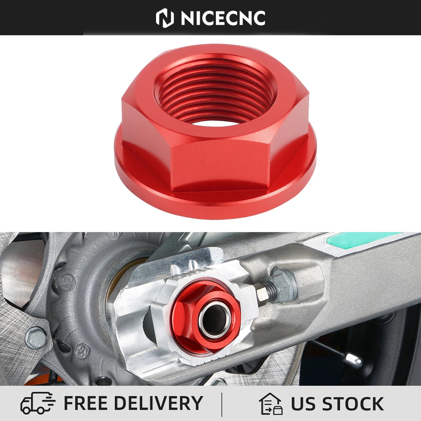Rear Axle Nut for Beta Xtrainer 300 (2015–2024), RR 400 450 498 4T (2012–2014)