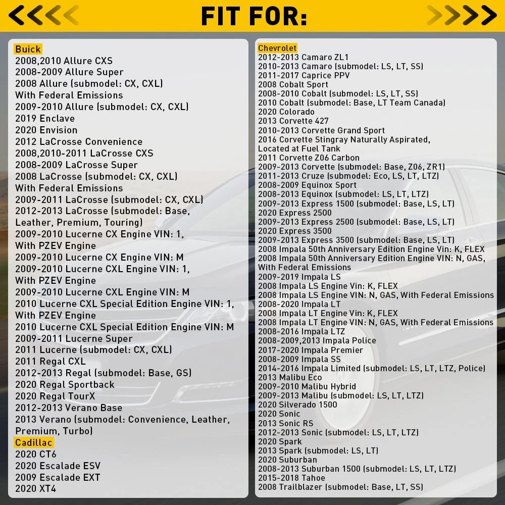 Fuel Pressure Sensor for Chevrolet Express 1500 2500 3500 (2009–2013)