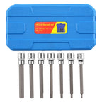 Set of 7 Extra Long Hex Sockets for (3-10mm)