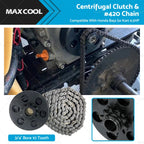 Centrifugal Clutch 3/4" Bore 10 Tooth W/ #420 Chain for Go Kart (6.5HP)