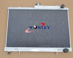 42mm Aluminum Radiator & 2 Fans for Nissan Skyline R33 R34 GTR GTS-T