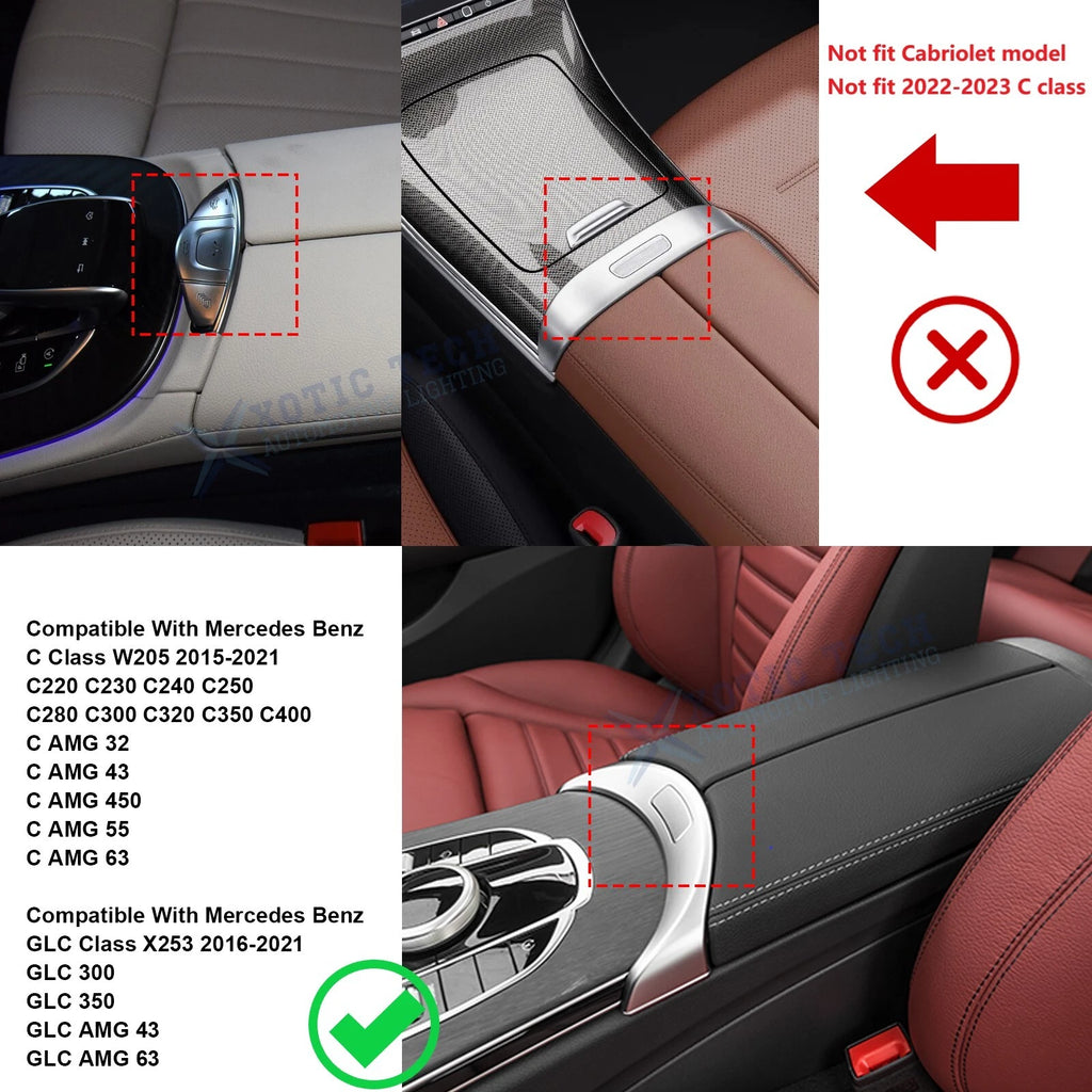 Centre Console Secondary Storage Box Organizer Tray for Mercedes W205 X253 (2014-2026)