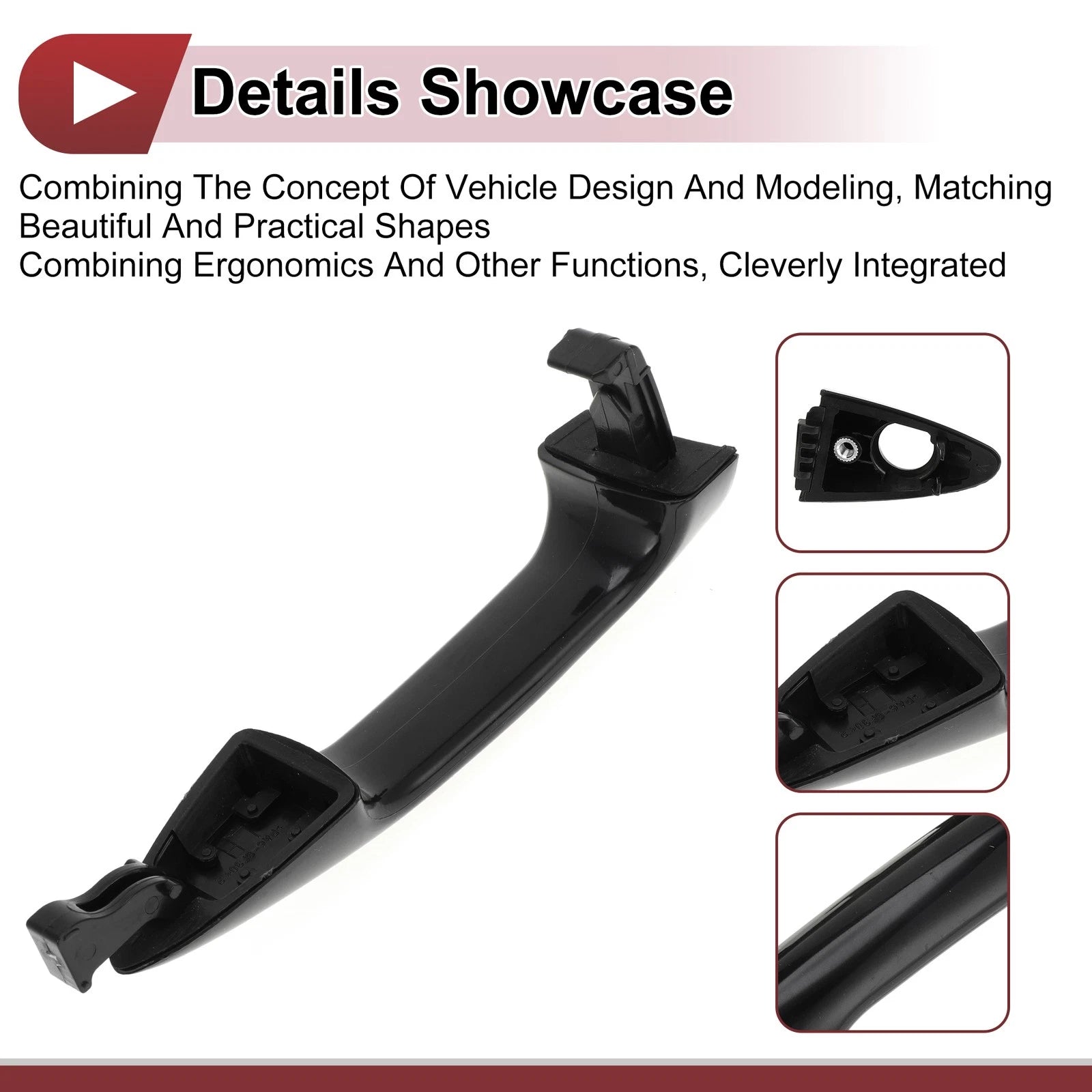 Set of 4 Door Handles for Hyundai Accent (2012–2017) No. 826511R050 Black