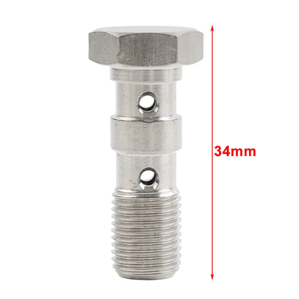 Stainless Double Banjo Bolt 3/8x24 AN3 Brake Adaptor for Car Model