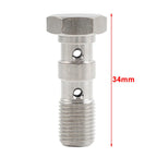Stainless Double Banjo Bolt 3/8x24 AN3 Brake Adaptor for Car Model
