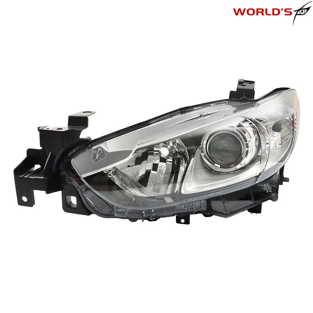 Left Headlight for Mazda 6 (2014–2017) Halogen Clear Lens Black Housing