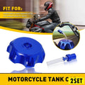 Set of 2 Blue Fuel Cap Tank Gas Lid Vent Valve for Motorcycle