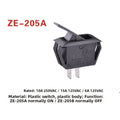 Rocker Switch ZE-205 for UL Certified Applications (31.85mm x 17mm x 42.5mm)