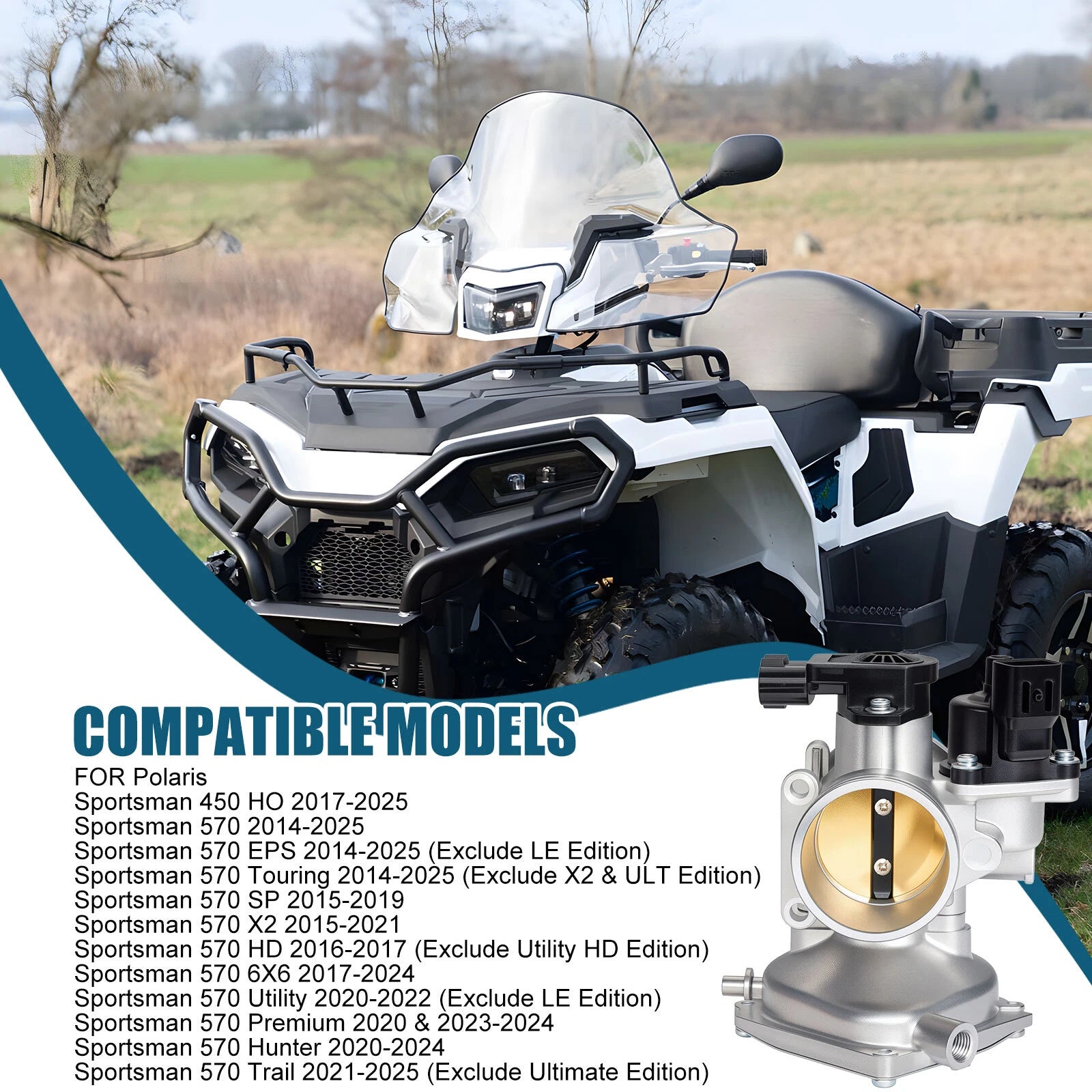 Throttle Body for Polaris Sportsman 450 HO (2017-2025)