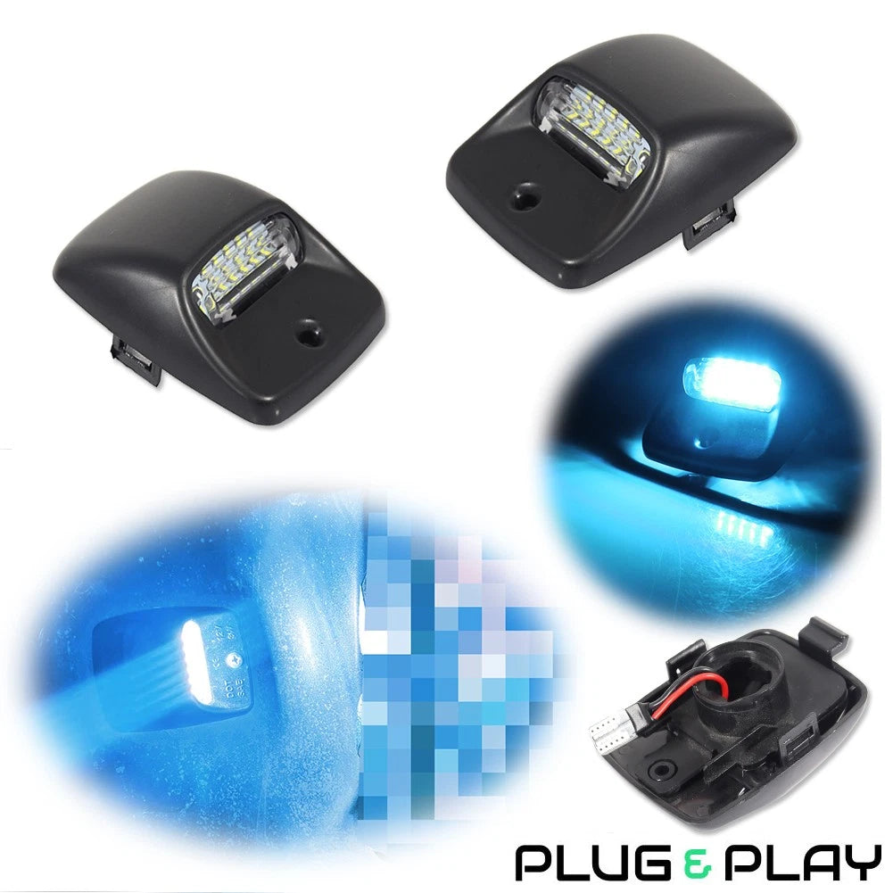 2X Ice Blue LED License Plate Lights for Toyota Tacoma (2005–2015)