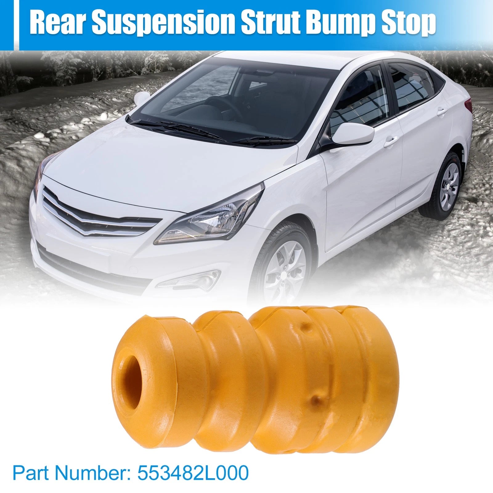 1 Pcs Rear Suspension Bump Stop for Hyundai Elantra (No. 553482L000)