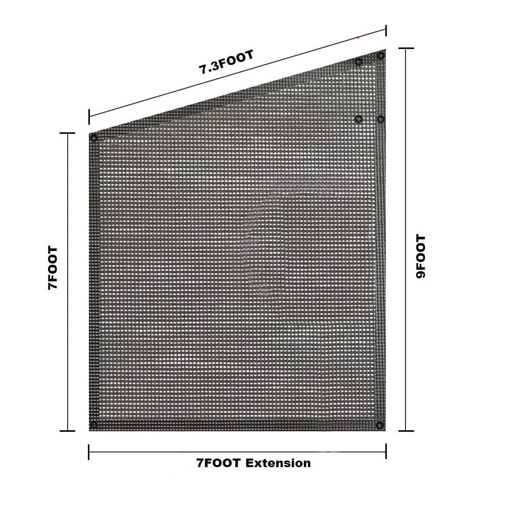 Canopy Side Shade Mesh Sunshade for Camper Trailer (9' x 7')