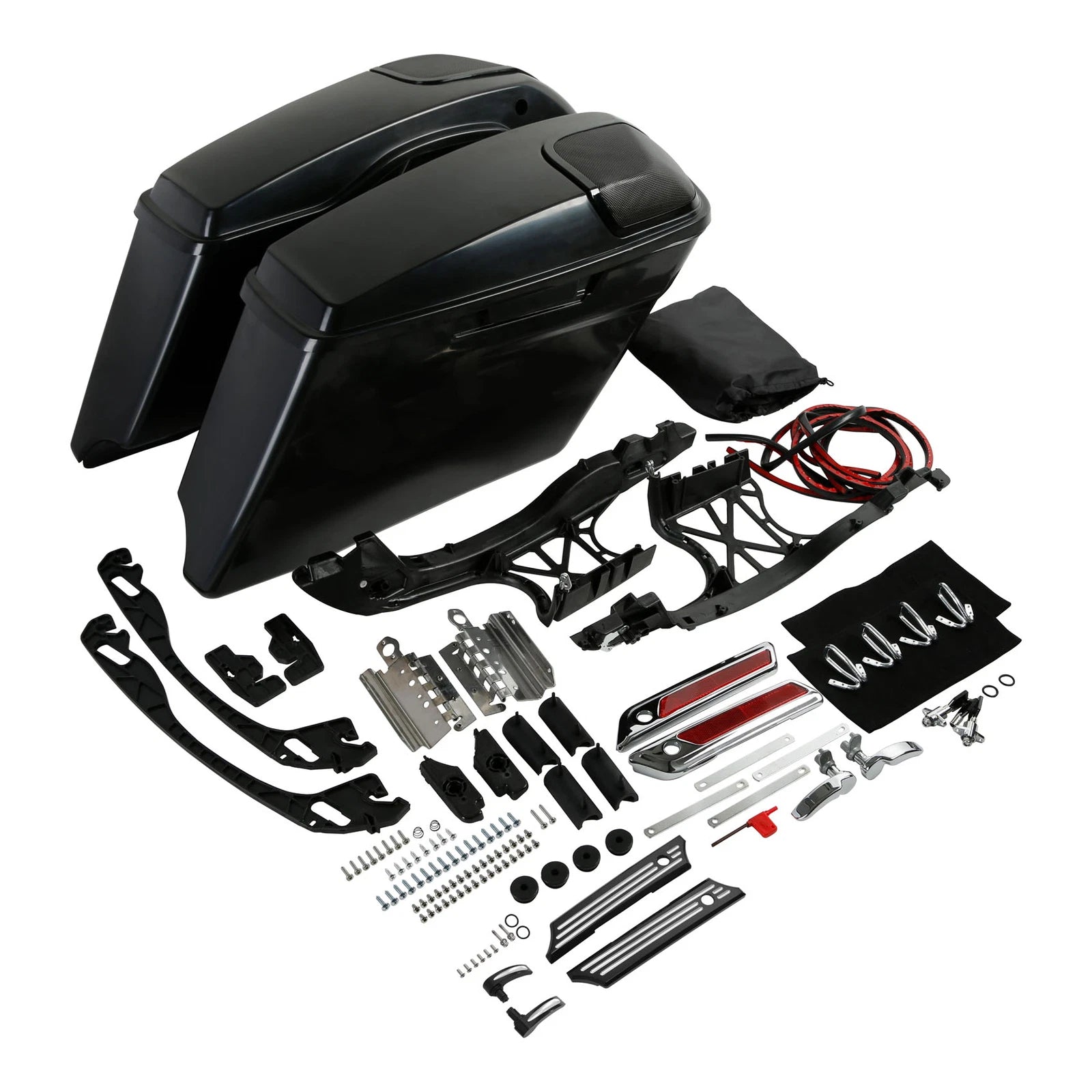 4" Stretched Hard Saddlebags for Harley CVO Street Glide (2014–2023)