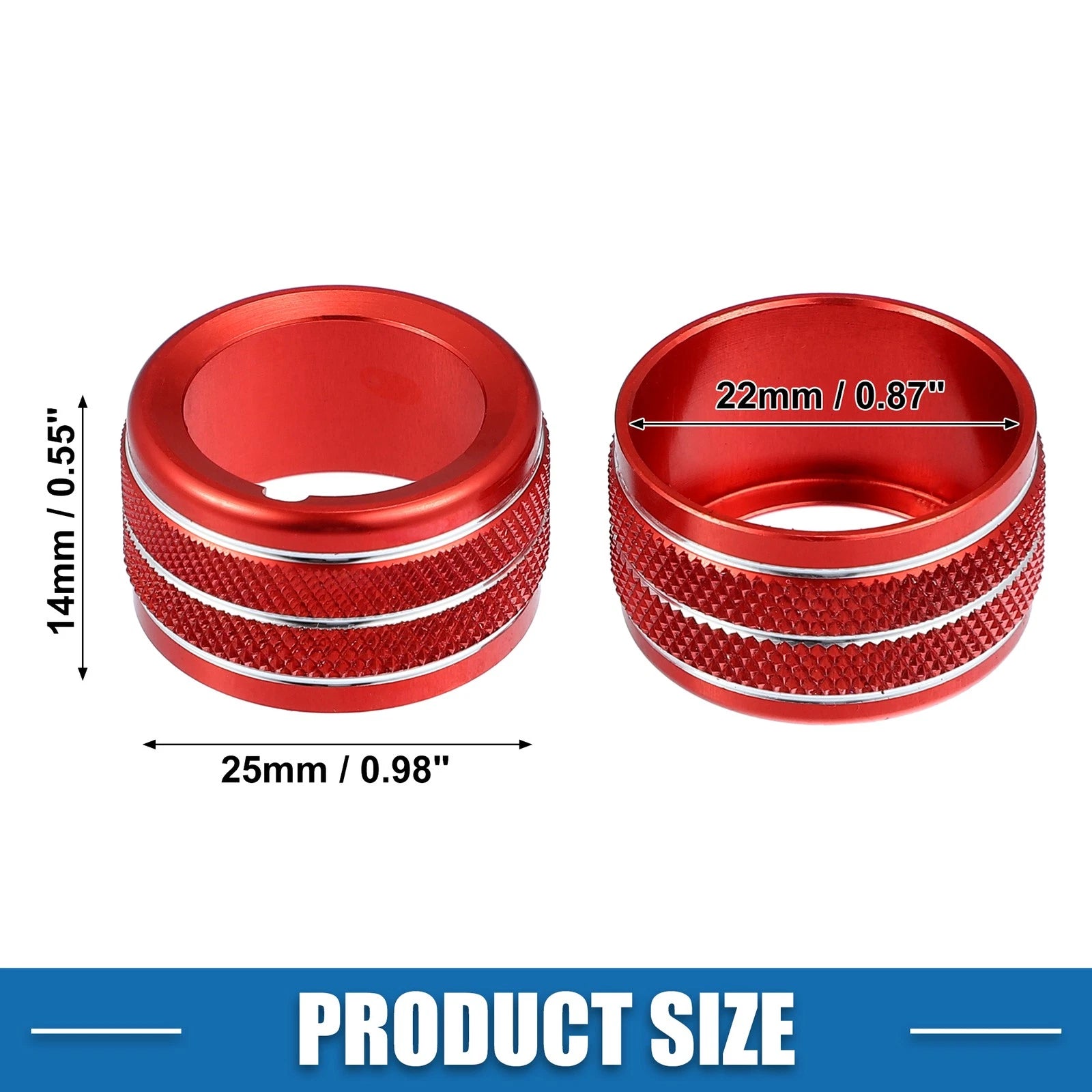 Set of 2 AC Radio Switch Knob Cover Trim for Subaru BRZ, Toyota 86 (2022)