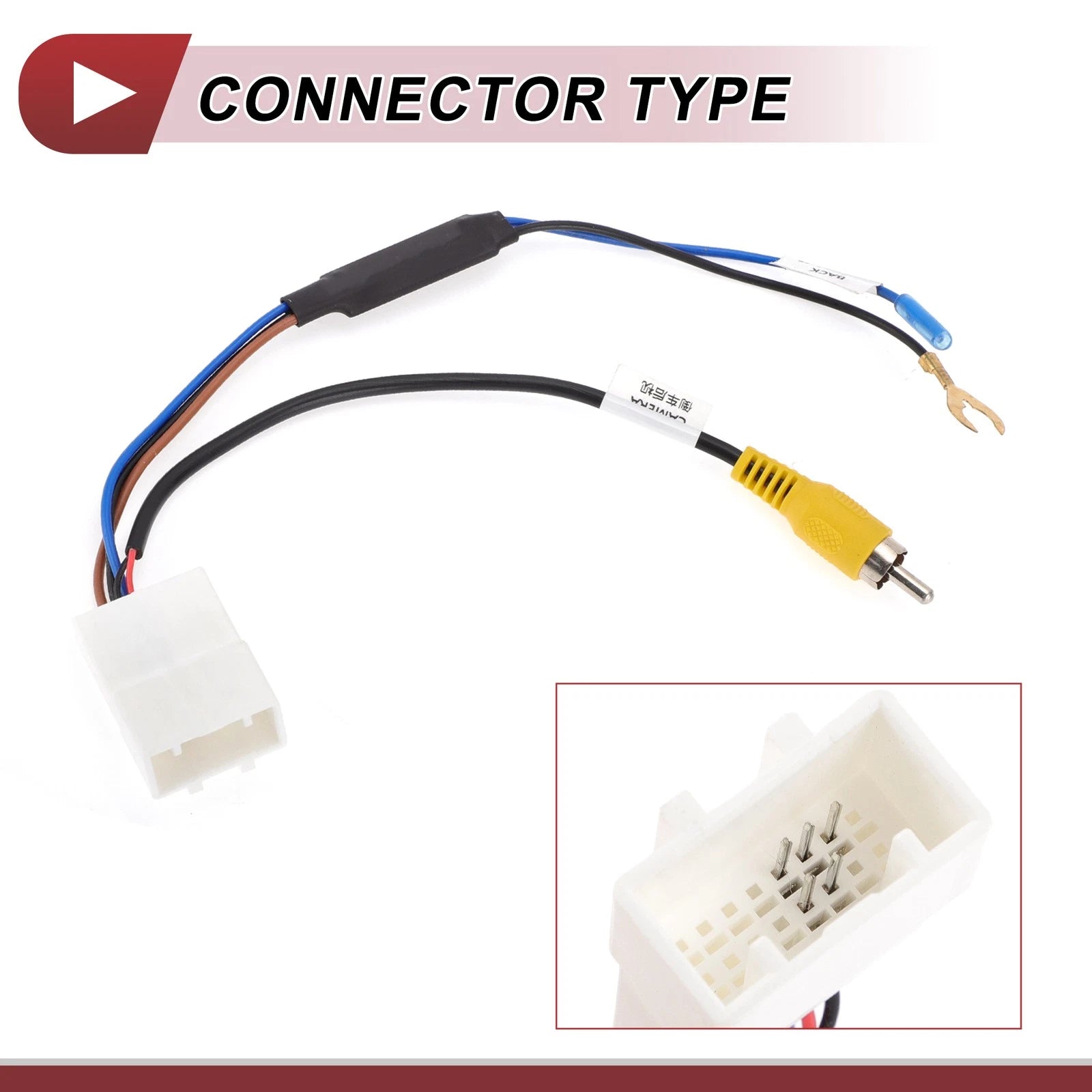 Rear View Camera Adapter Wire Harness Cable for Hyundai Kia (1 Pcs) RCA 5 Pin