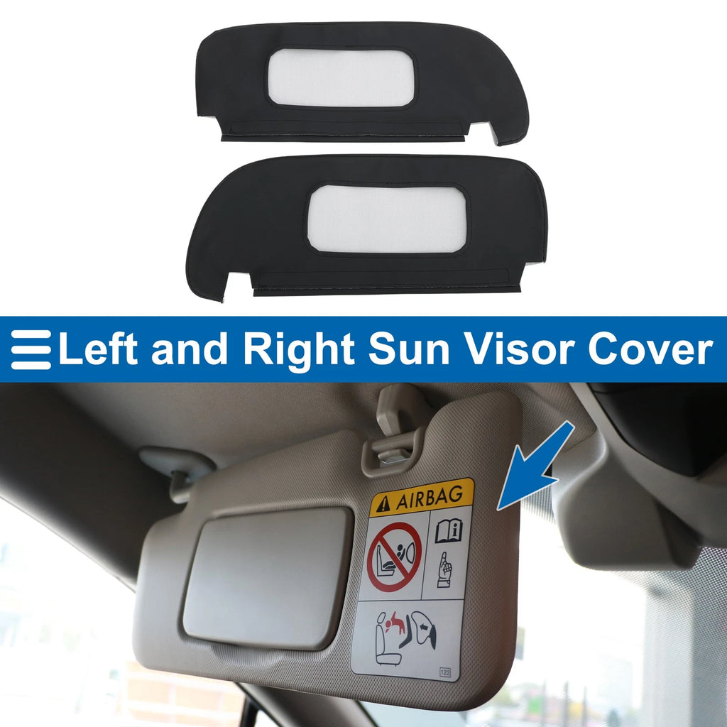 Sun Visor Cover Set for Dodge Ram 1500 (1994–2001) Left & Right Side Black