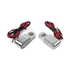 2X Mini Motor Turn Signal Blinker Light Indicator for Universal Fit (Chrome)