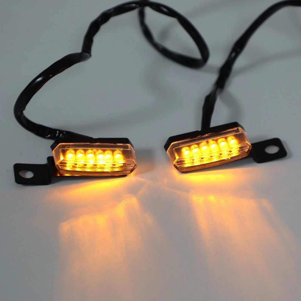 1 Pair LED Front Turn Signal Lamp for Universal Motorcycle