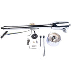 32" Tilt Manual Floor Shift Steering Column with Key & Adapter Chrome for GM