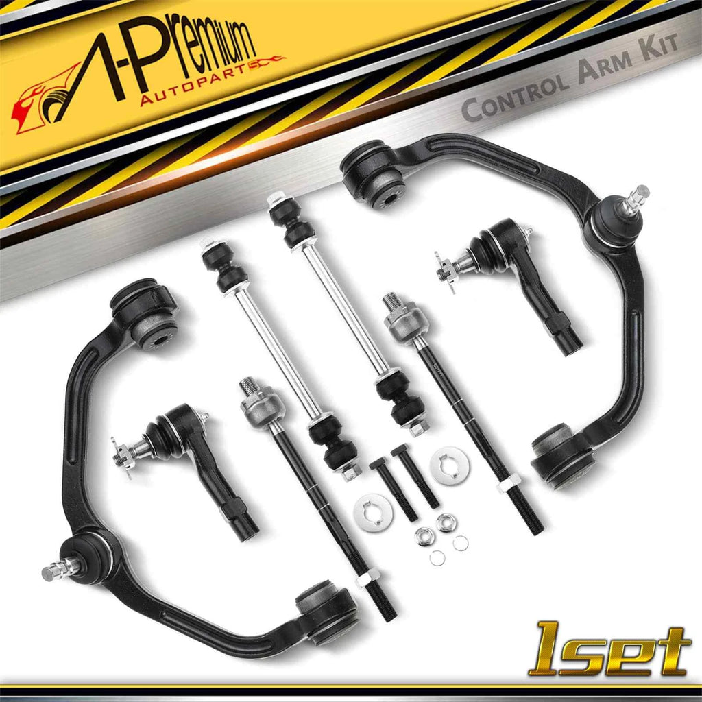 Set of 8 Front Upper Control Arm Sway Bar Tie Rod for Ford Ranger (1998–2004)