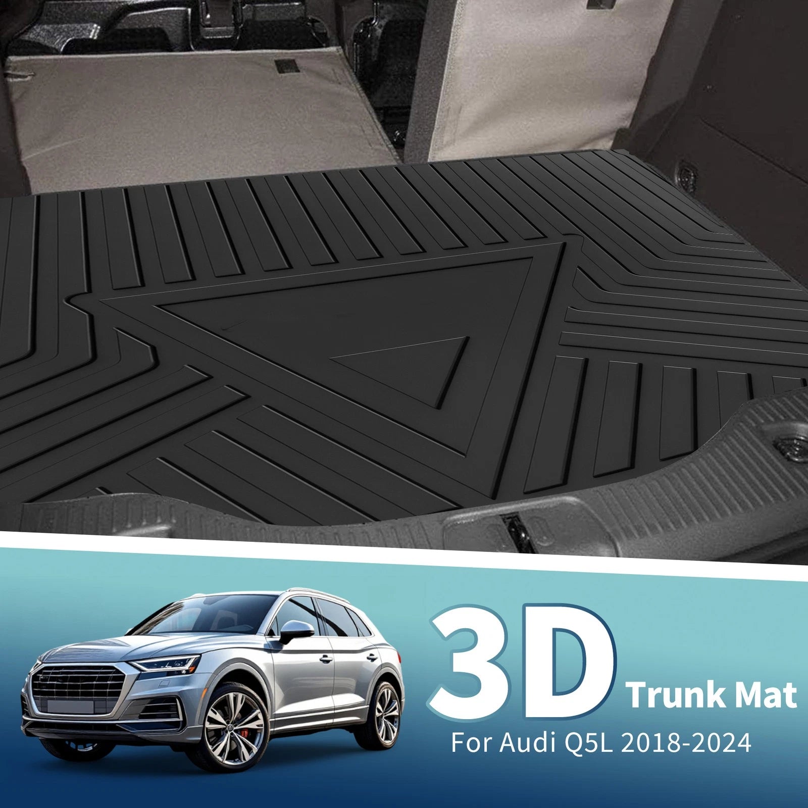 Cargo Liner Rear Trunk Mat for Audi Q5 SQ5 (2018–2024) TPE 1 Pc