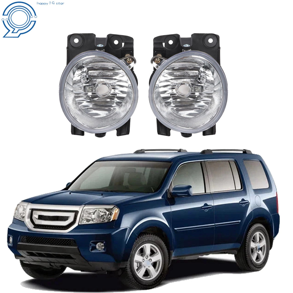 Set of 2 Front Fog Lights for Honda Pilot (2009-2011) Halogen