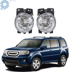 Set of 2 Front Fog Lights for Honda Pilot (2009-2011) Halogen